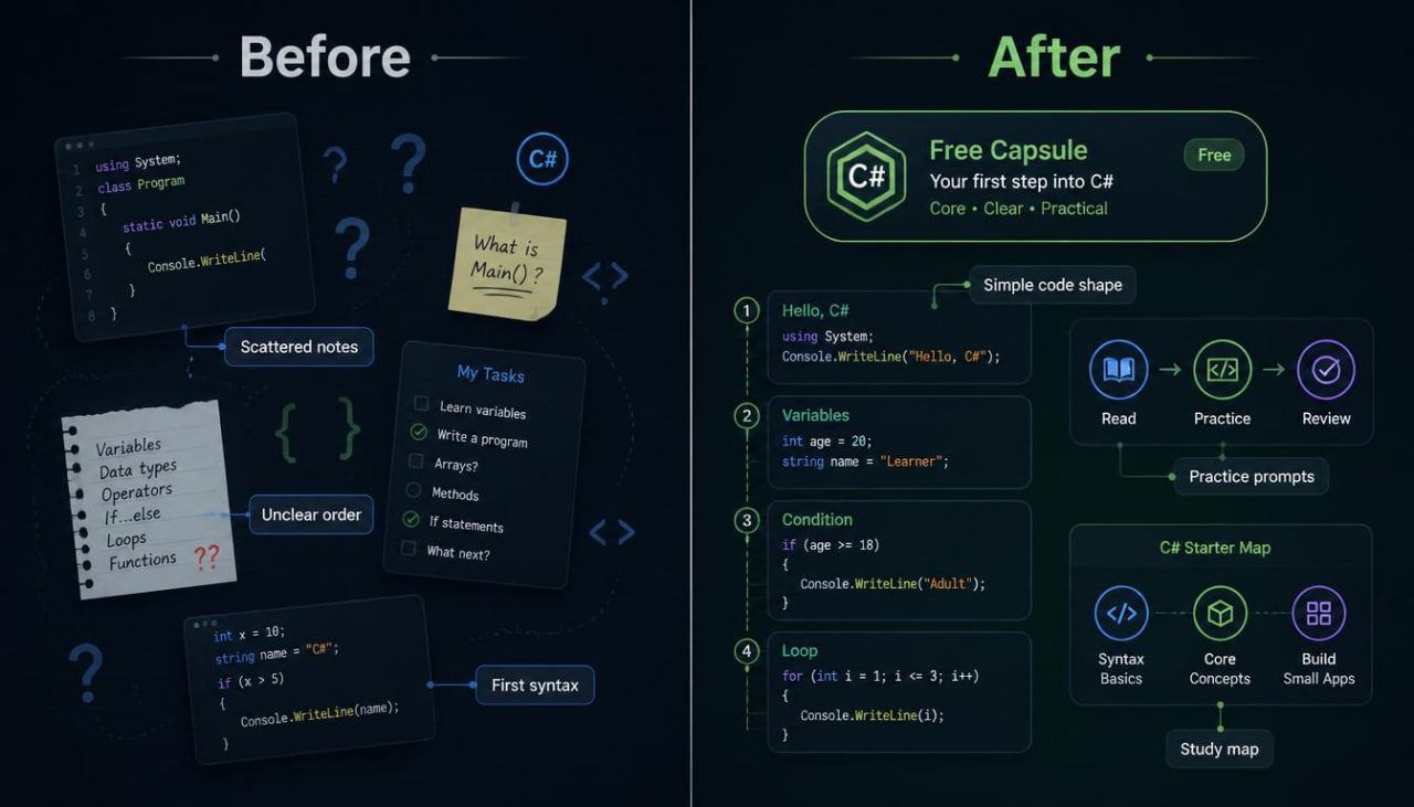 Before and after comparison of a coding interface with improved organization and features.